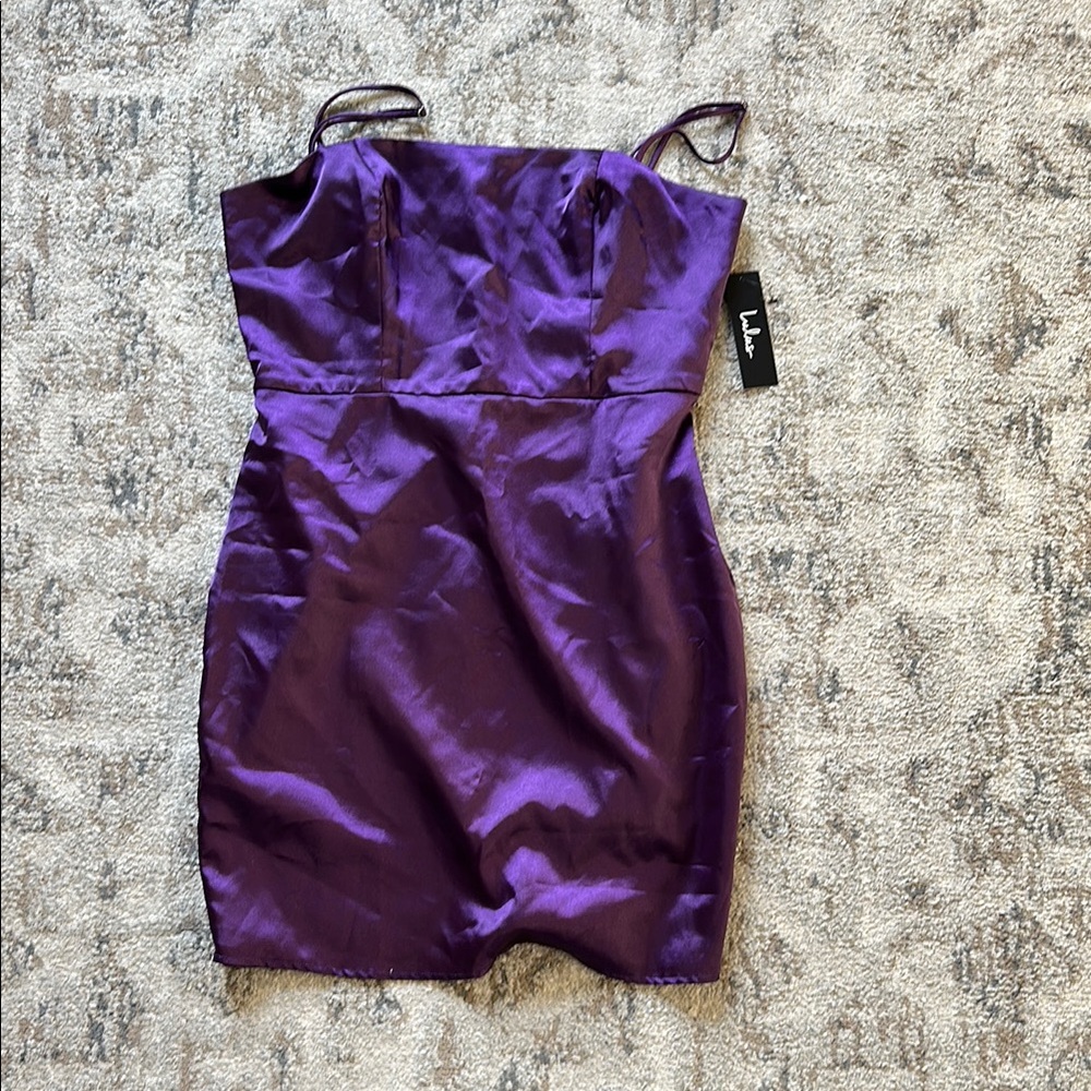 Lulu's Purple Bodycon Spaghetti Strap Mini Dress